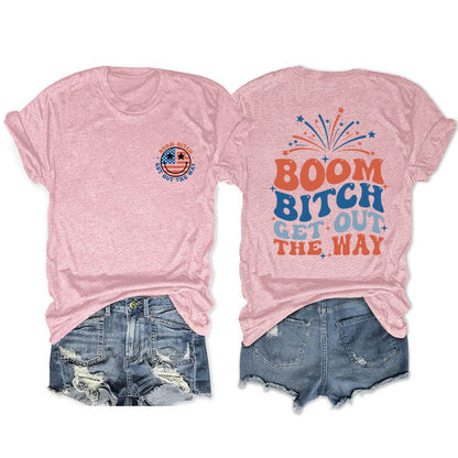 Casual short-sleeved printed fashion women's T-shirt
