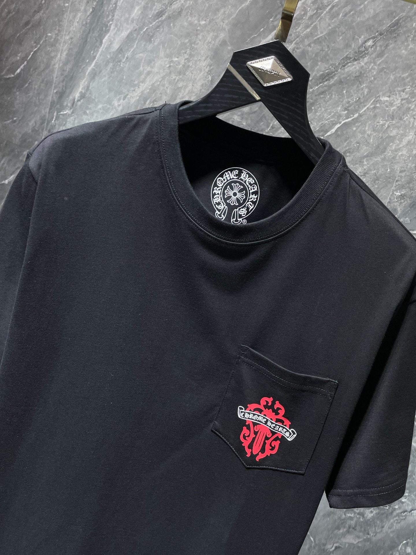 CHH Chrome Hearts T Shirts Red Sword Phantom Short Sleeve T-shirt for Men and Women