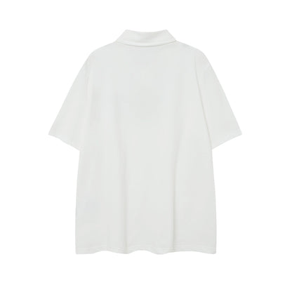 CHH Chrome Heart T Shirts Sanskrit horseshoe print polo shirt short sleeve