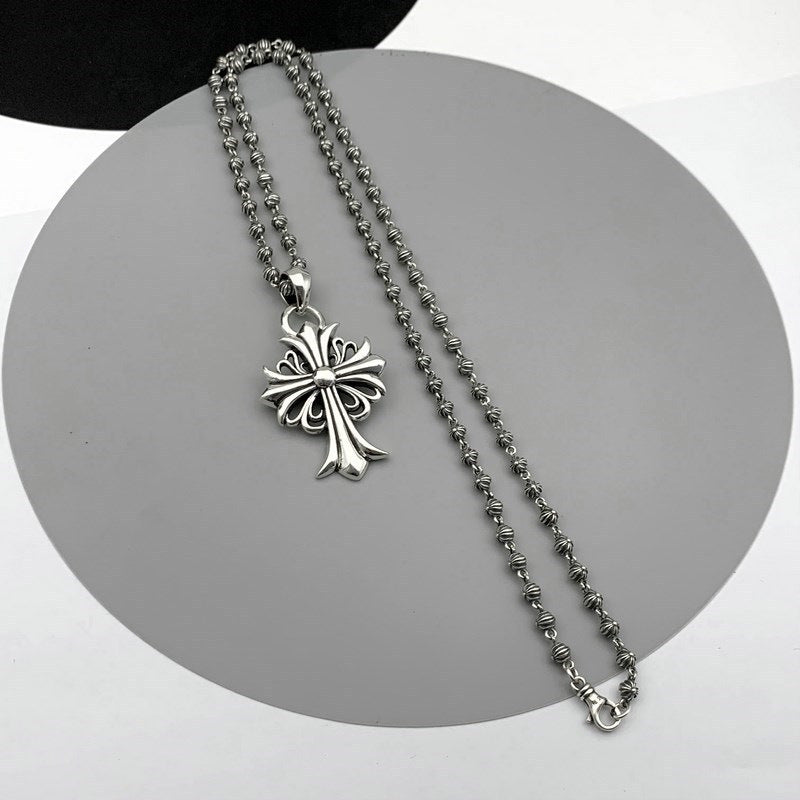 Chrome Hearts Necklace Classic Cross Flower Men's and Women's Design Pendant