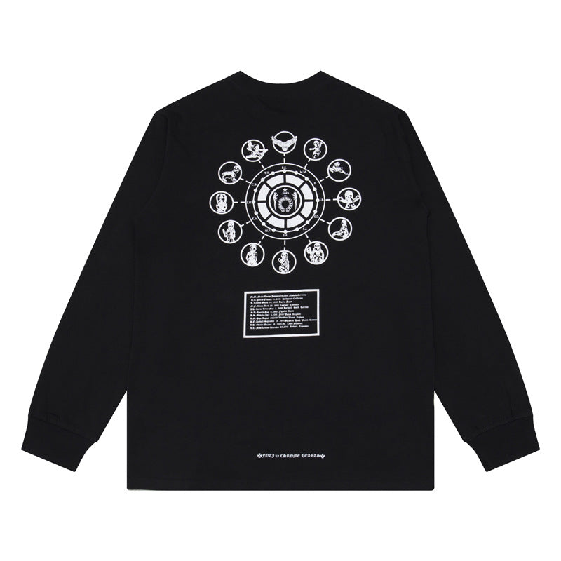 Chh Chrome Heart Long Sleeve Shirt Unisex Fashion Loose Long Sleeve Shirt