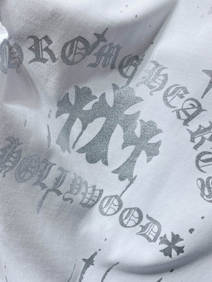 Chh Chrome Hearts T Shirts Sanskrit Star Splashing Ink Casual Sports Men's and Women's Short Sleeve T-Shirts