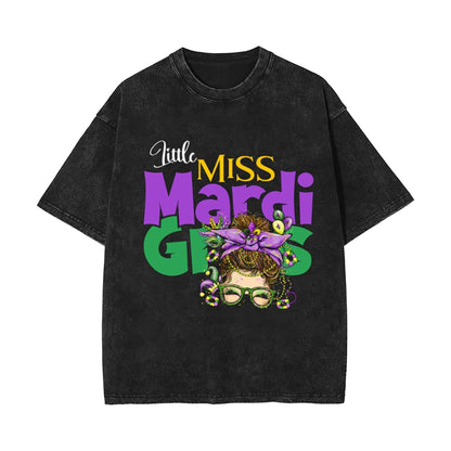 Carnival, washed old retro short-sleeved T-shirt top