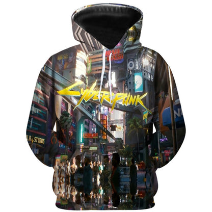 Cyberpunk 2077 Hoodie Autumn and Winter Cyberpunk 2077 Series 3D Hooded Sweater