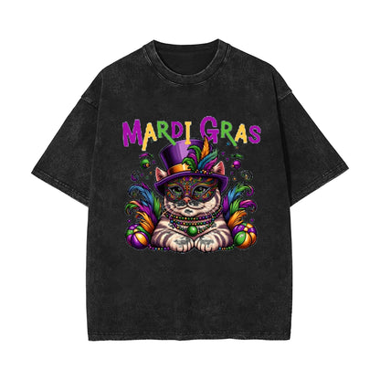 Carnival, washed old retro short-sleeved T-shirt top