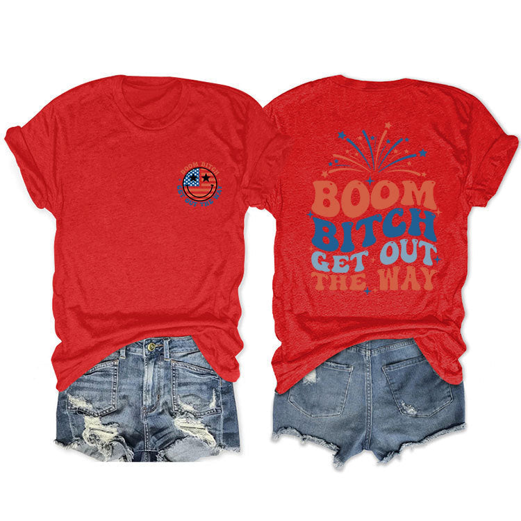 Casual short-sleeved printed fashion women's T-shirt