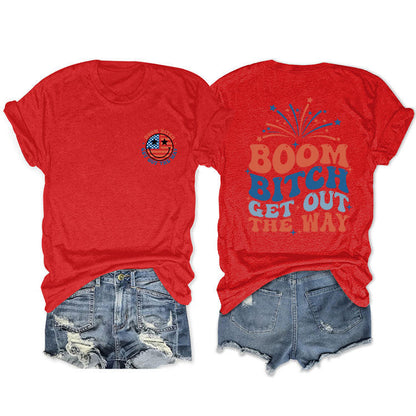 Casual short-sleeved printed fashion women's T-shirt