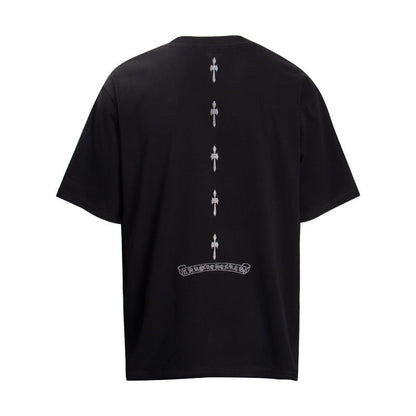 CHH Chrome Heart T Shirts Cross Color Printed Short Sleeve T-Shirt