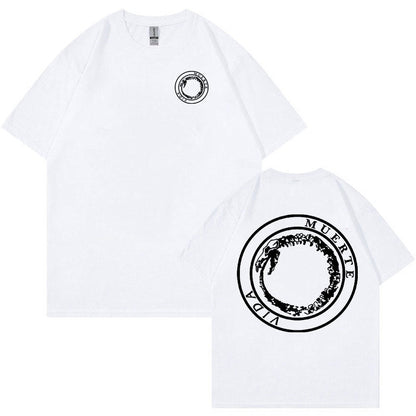 Canserbero Graphic Print T Shirt Men's Vintage Fashion Short
