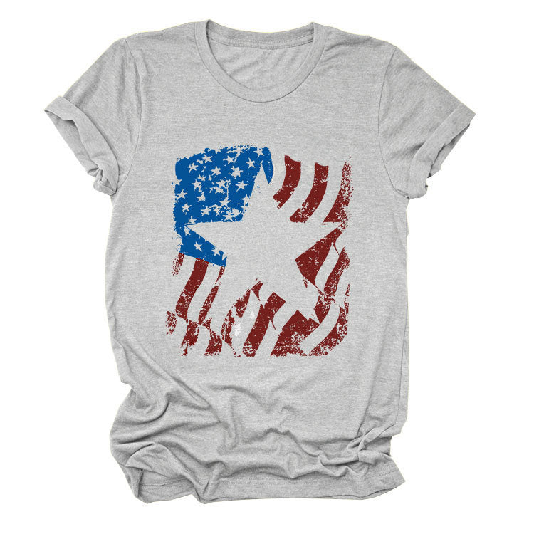 Casual Crew Neck Short Sleeve Loose Summer T-Shirt