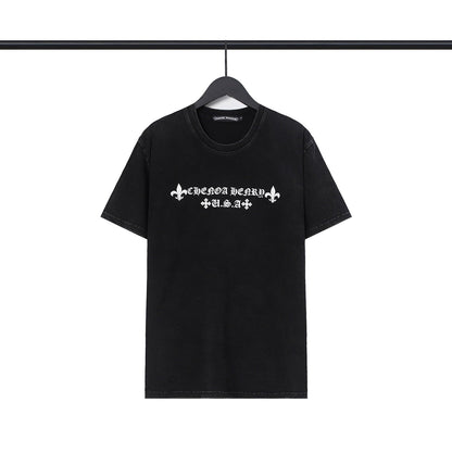 CHH Chrome Heart T Shirts Sanskrit Horseshoe Pattern Short Sleeve T-Shirt