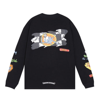 Chh Chrome Heart Long Sleeve Shirt Unisex Fashion Loose Long Sleeve Shirt