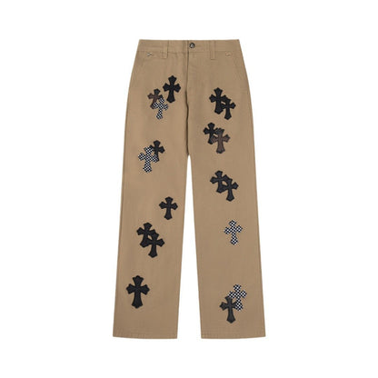 CHH Chrome Hearts Jeans Unisex Casual Loose Jeans