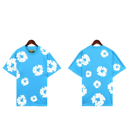 Denim Tears T Shirts Kapok Puff Print Short Sleeve T-shirt