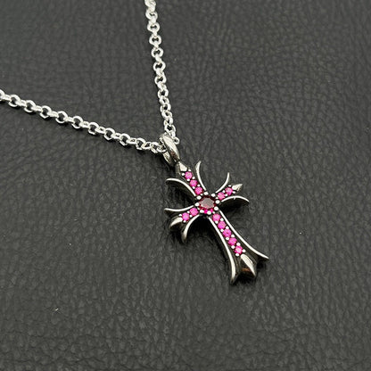 Chrome Hearts Necklace Cross Diamond Pendant Men's and Women's