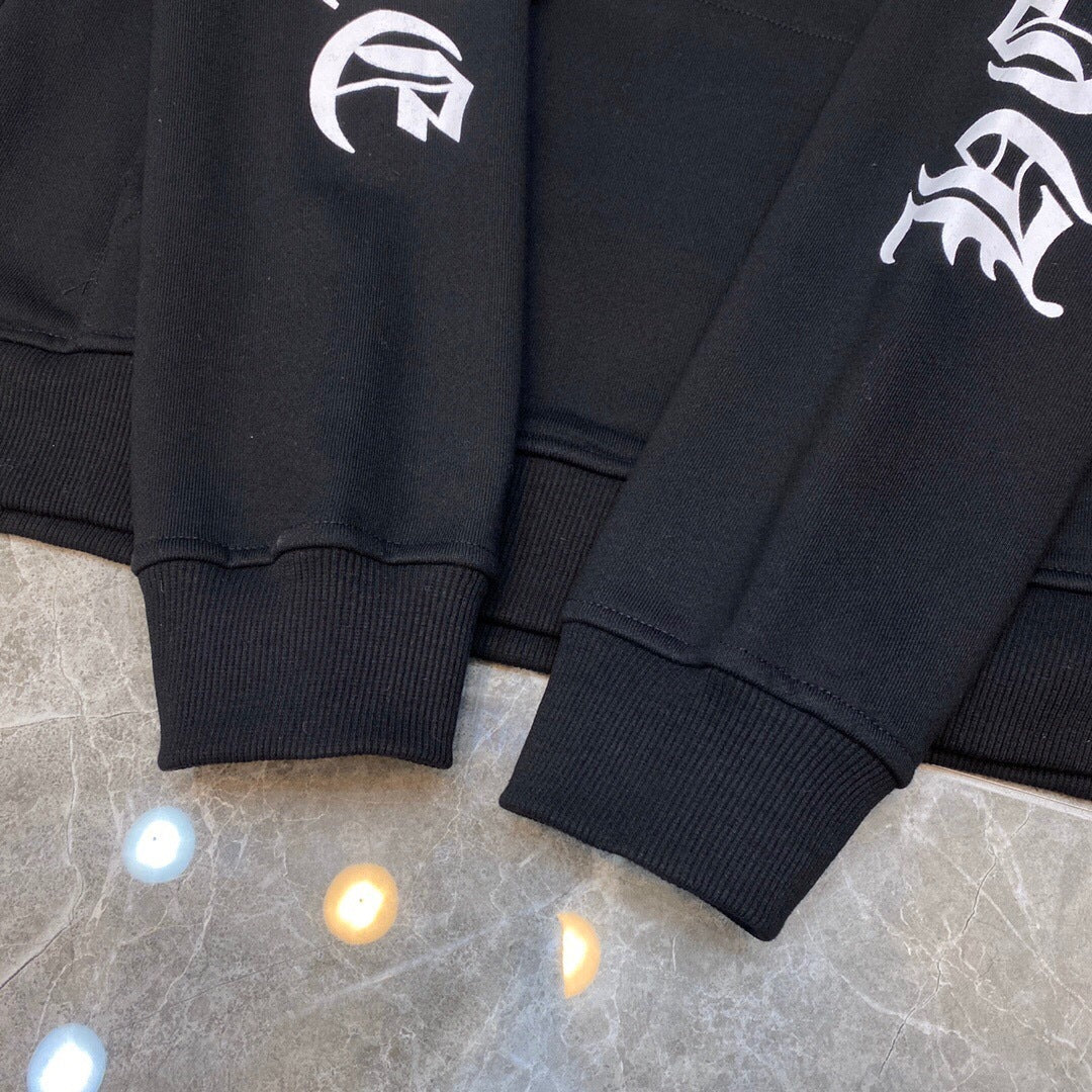 Chh Chrome Hearts Hoodie horseshoe Sanskrit LOGO print casual hooded sweater