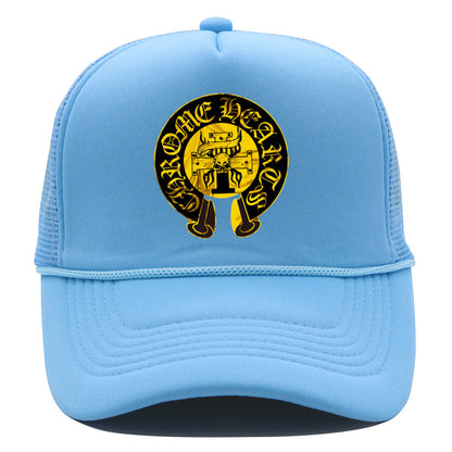 Chrome Heart Hat printed alphabet men's and women's fashion shade color matching mesh cap summer baseball cap