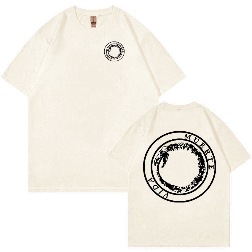 Canserbero Graphic Print T Shirt Men's Vintage Fashion Short