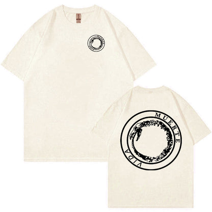 Canserbero Graphic Print T Shirt Men's Vintage Fashion Short