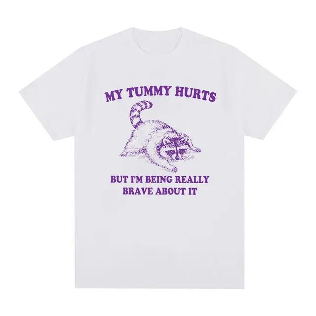 Brave about It Raccoon Meme T Shirts Funny Men Women