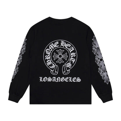 Chh Chrome Heart Long Sleeve Shirt Unisex Fashion Loose Long Sleeve Shirt