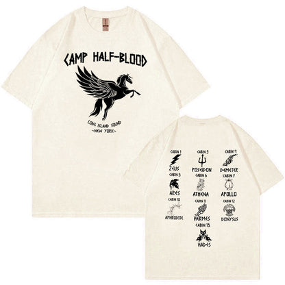 Camp Half Blood Long Island Sound Percy Jackson Print T-shirt