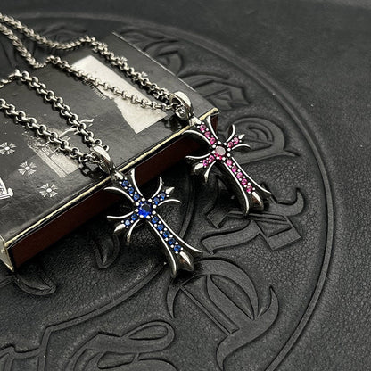 Chrome Hearts Necklace Cross Diamond Pendant Men's and Women's