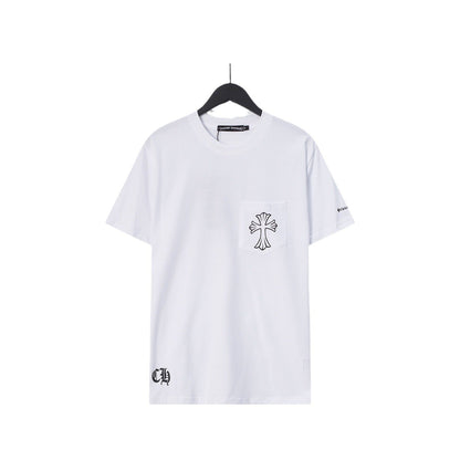 CHH Chrome Heart T Shirts Sanskrit Color Printing Loose Casual Crew Neck Short Sleeve T-Shirt