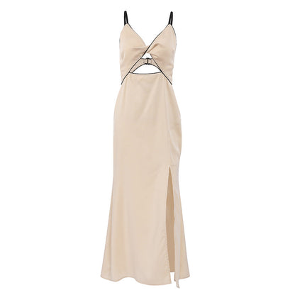 Corset Dress V-neck Brace Dress Hollow Split Dress Sexy