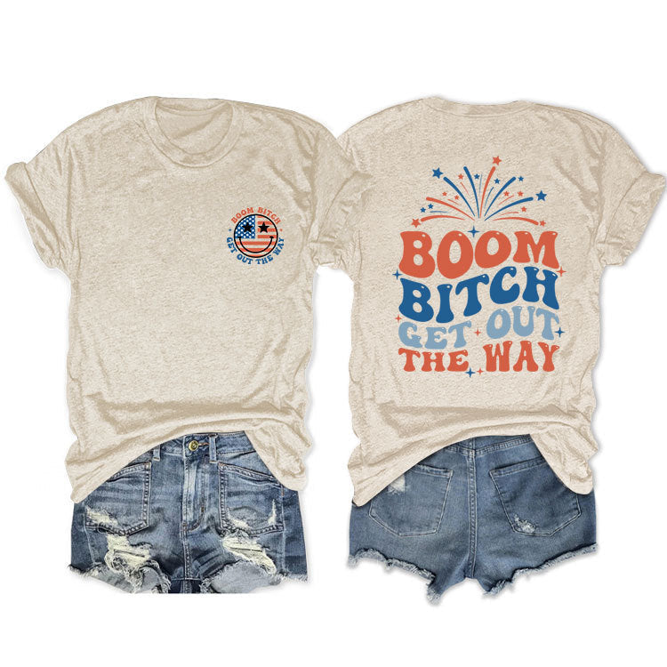 Casual short-sleeved printed fashion women's T-shirt