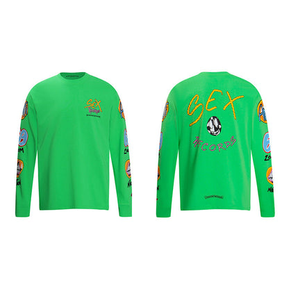 Chh Chrome Heart Long Sleeve Shirt Unisex Fashion Loose Long Sleeve Shirt