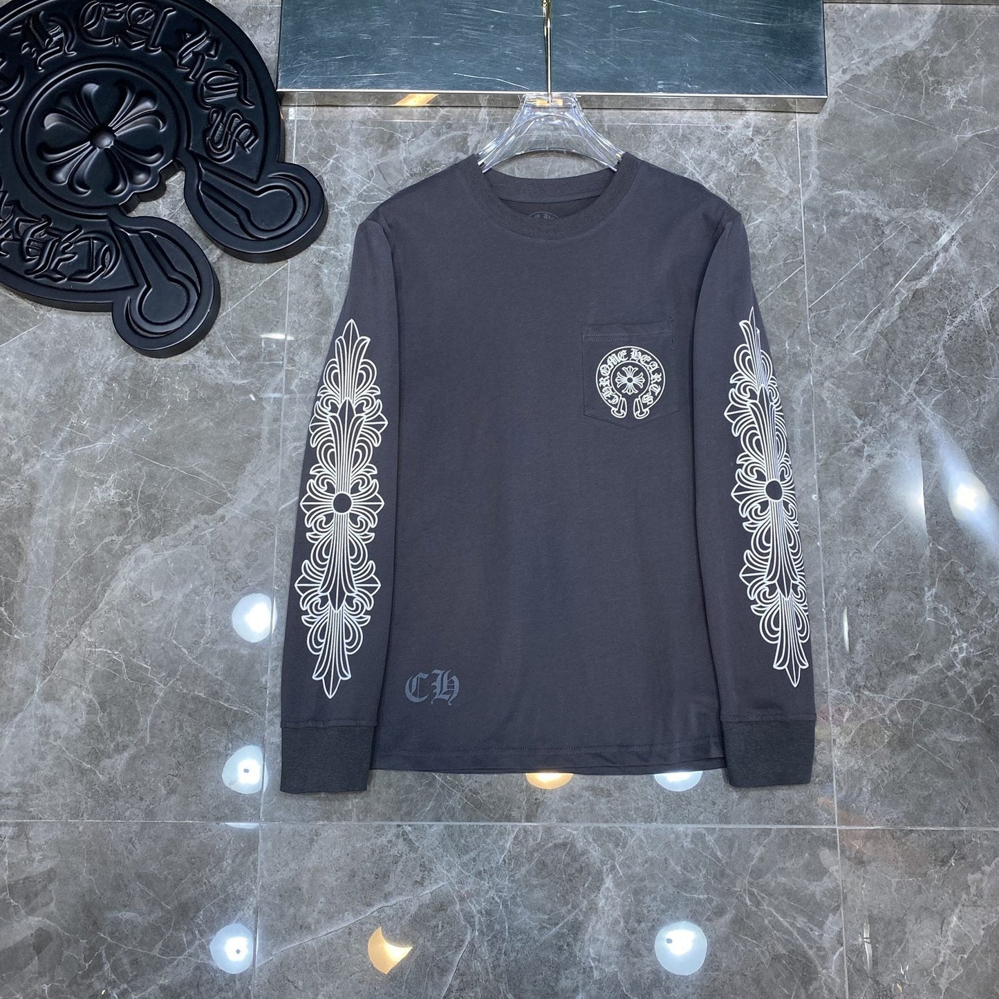Chh Chrome Heart Long Sleeve Shirt Unisex Fashion Loose Long Sleeve Shirt