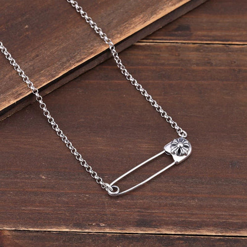 Chrome Hearts Necklace Cross Pin Vintage Minimalist Collarbone Chain