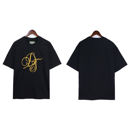 Denim Tears T Shirts Kapok Logo Badge Embroidered Short Sleeve T-shirt