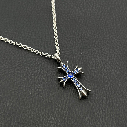 Chrome Hearts Necklace Cross Diamond Pendant Men's and Women's