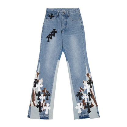 CHH Chrome Hearts Jeans Unisex Casual Loose Jeans