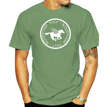 Camp Half Blood Logo ManT-Shirt T Shirts Short Sleeve Leisur