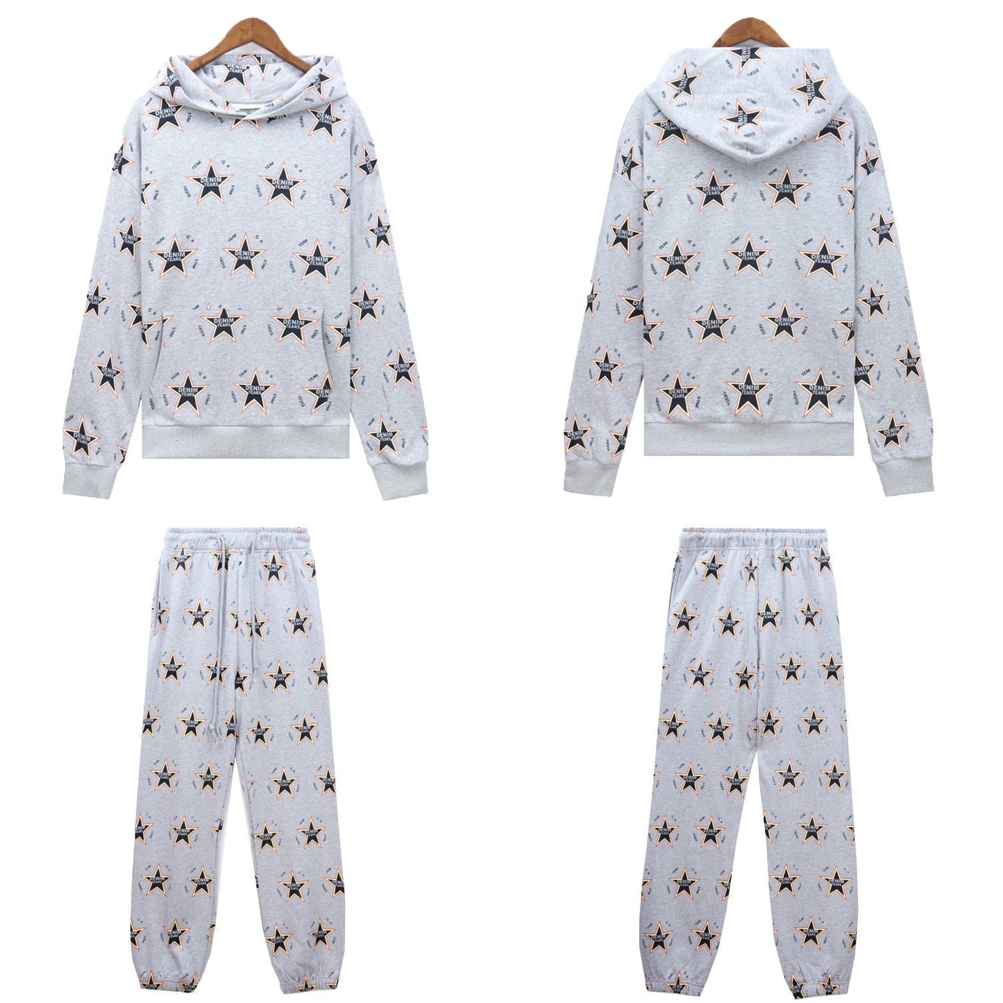 Denim Tears Outfit:Hoodie/Sweatpants (Separate Purchase Options) D.T Kapok Hooded Sweater Trousers Sports Suit