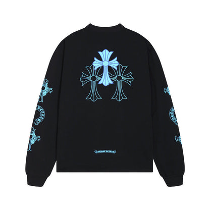 Chh Chrome Heart Long Sleeve Shirt Unisex Fashion Loose Long Sleeve Shirt