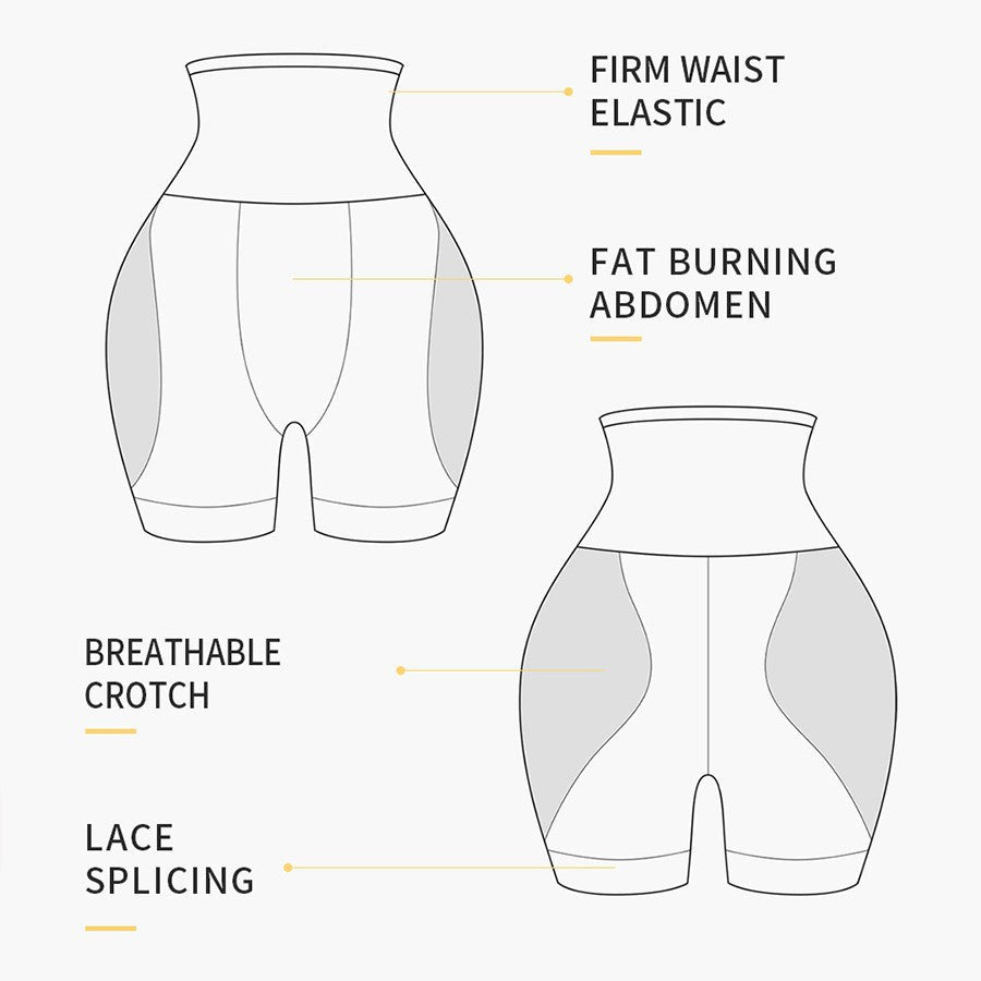 Butt lifter high waist hip enlargement sponge pad tummy control body shaping