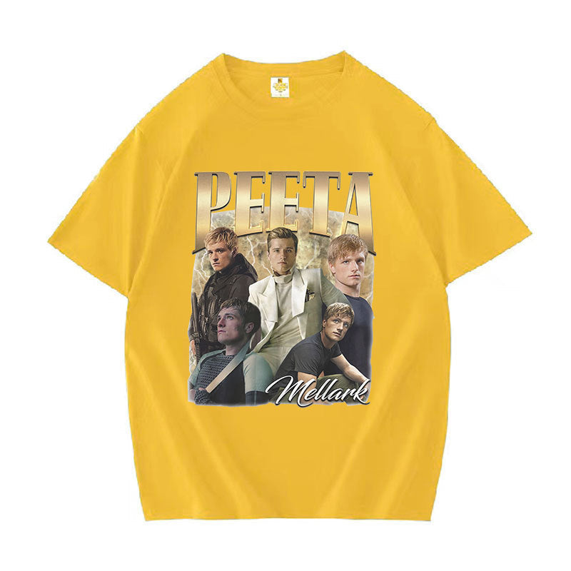 Classic Peeta Mellark Josh Hutcherson Graphic T-Shirt Men's