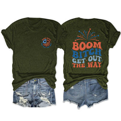 Casual short-sleeved printed fashion women's T-shirt