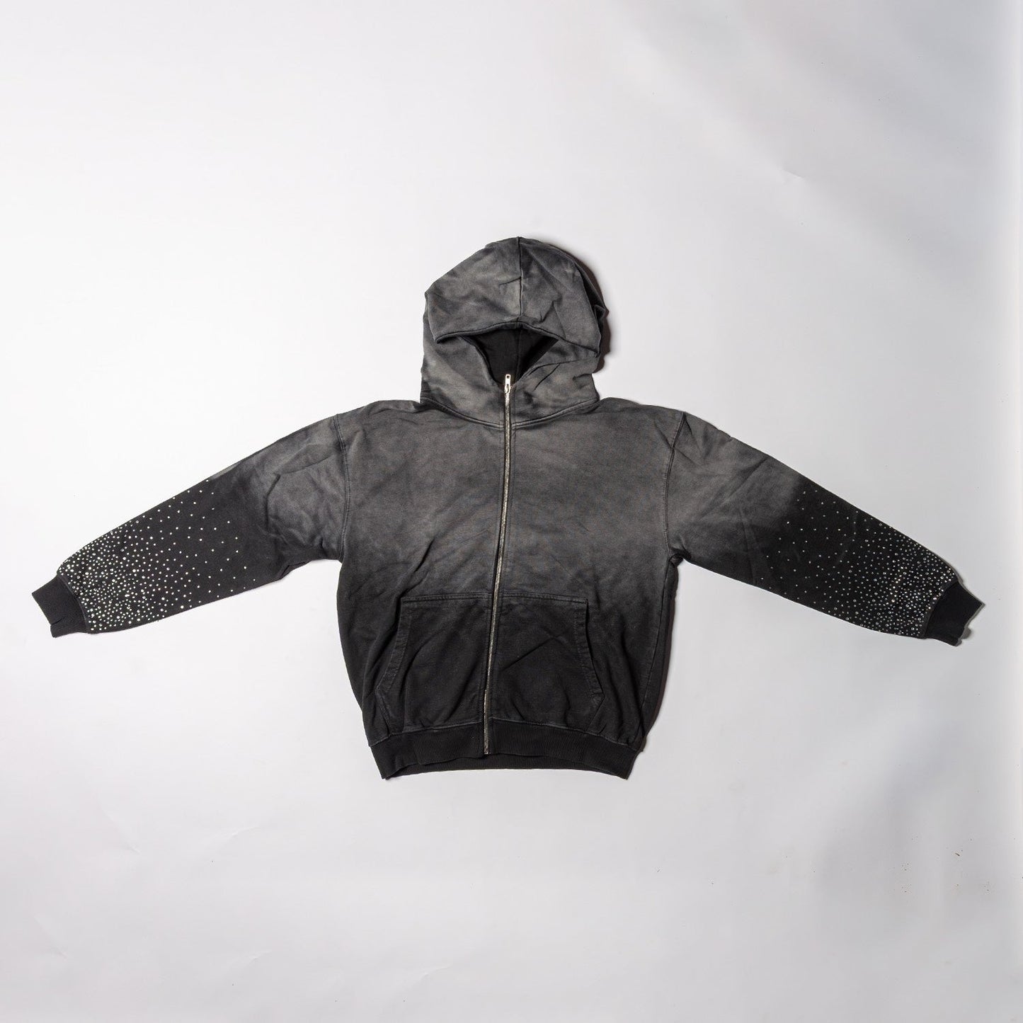 Rhinestone Sun Dry Zip hoody L