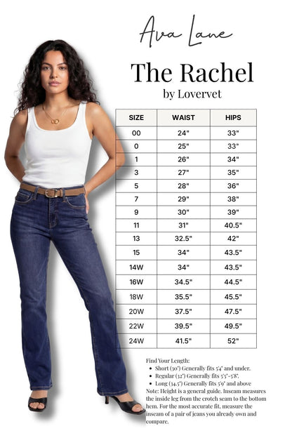The Rachel High-Rise Tummy Control Bootcut Jeans - Three Inseams (Blue)