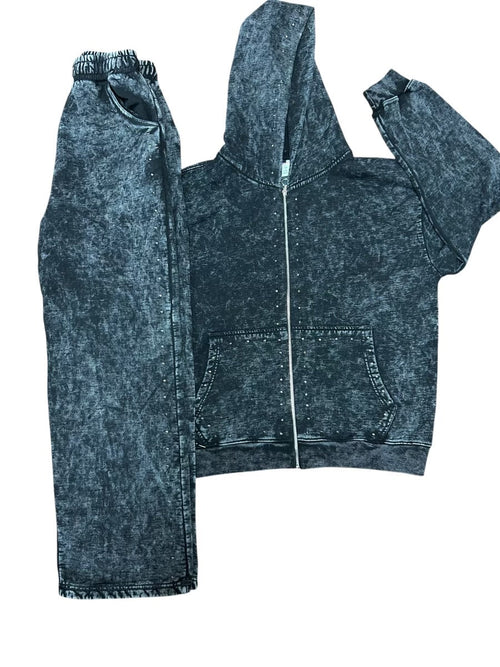 Studded Sweatsuit Straight Leg