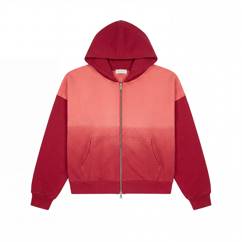 Sun Dry Zipper Hoodie Red