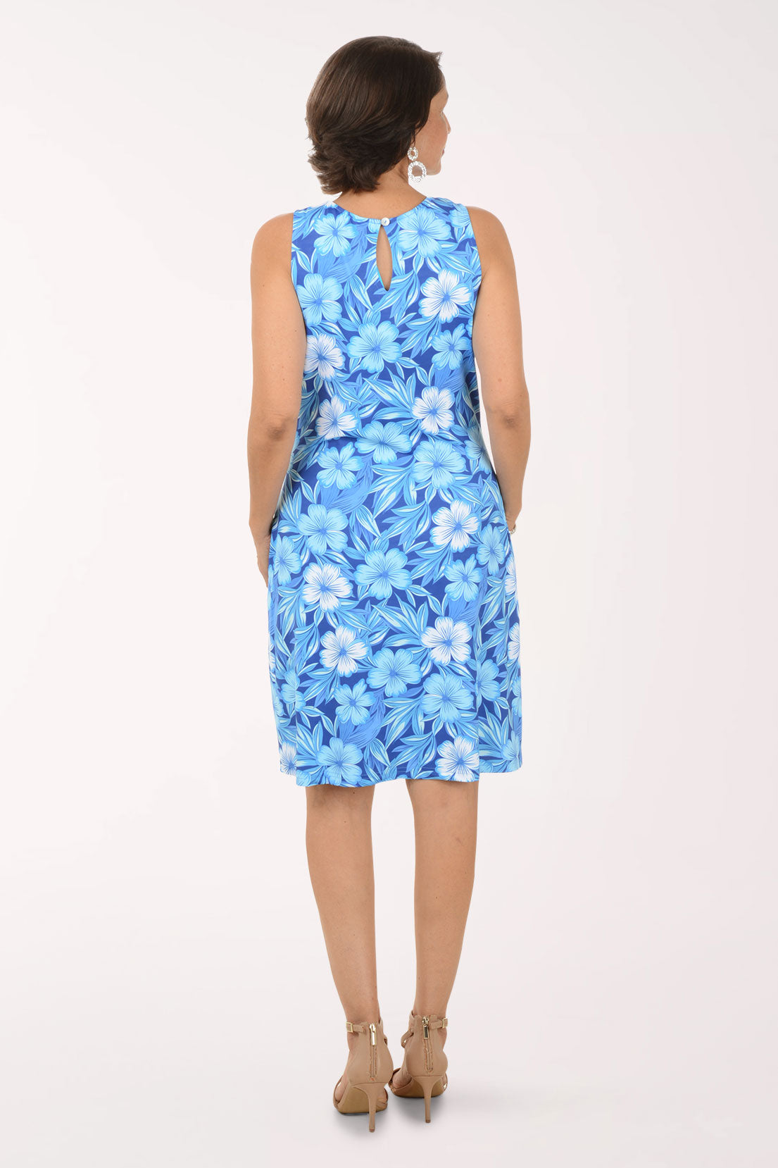 Tropical Floral UPF50 Sleeveless Swing Dress