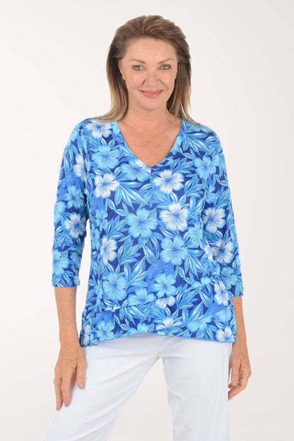 Tropical Floral Criss Cross Tunic