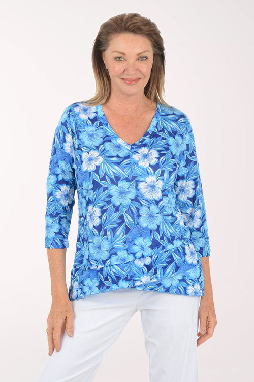 Tropical Floral Criss Cross Tunic