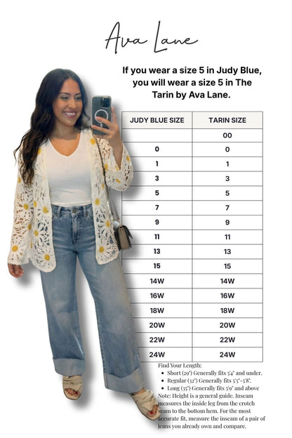 The Tarin High-Rise Tummy Control Cuffed Wide Leg Jeans - Three Inseams